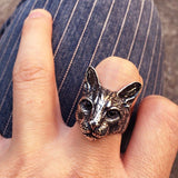 Big Cat Head Fashion Ring