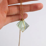 Natural Green Fluorite Necklace