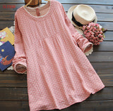 Linen Lace Casual Dress