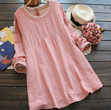 Linen Lace Casual Dress