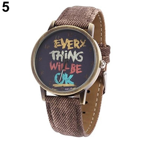 Everything Will Be Ok Denim Watch