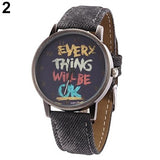 Everything Will Be Ok Denim Watch