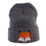 Fox Pattern Knitted Beanies
