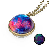Nebula Galaxy Glass Statement Necklace