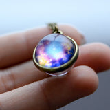 Nebula Galaxy Glass Statement Necklace