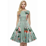 Retro Vintage 1950s 60s Rockabilly Floral Swing Summer Dress Collections
