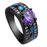 Rainbow Topaz Opal Round Ring