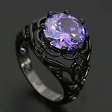 Dark Vintage Rainbow Topaz Ring